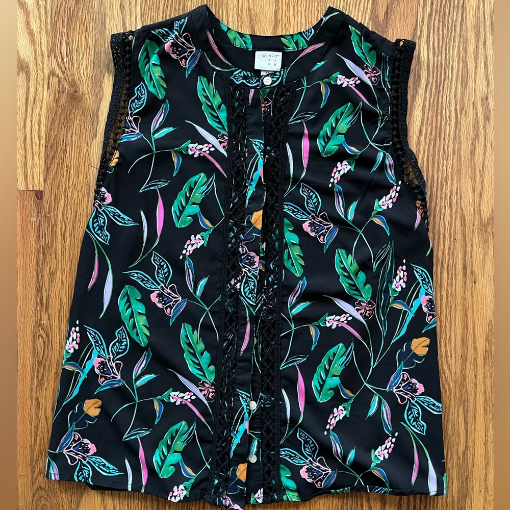 A New Day Button Down Tank Top